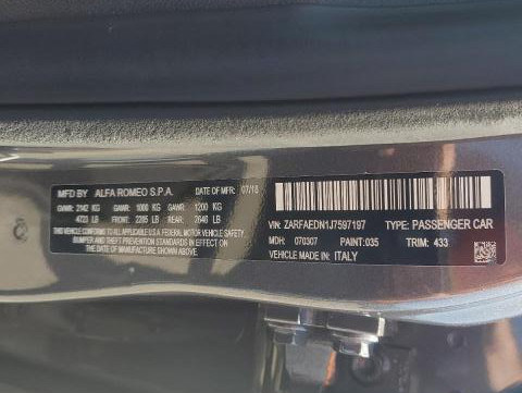 Alfa Romeo Giulia 2018 Q4 Alfa Romeo Giulia 2018 Q4