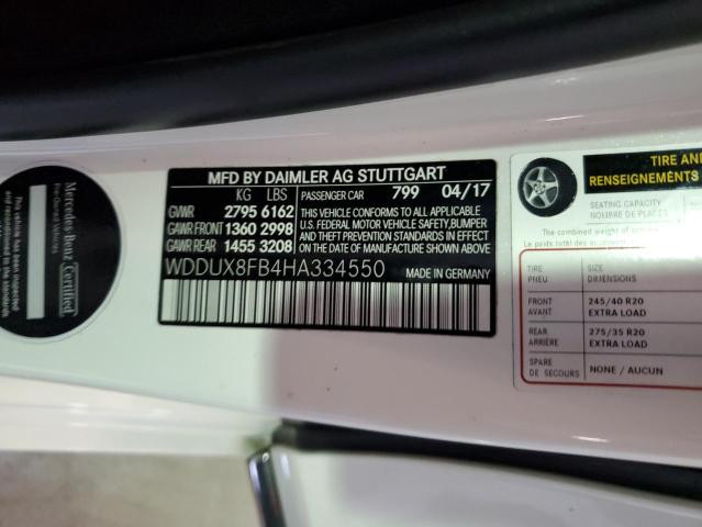 2017 MERCEDES-BENZ S 550 4MATIC 2017 MERCEDES-BENZ S 550 4MATIC